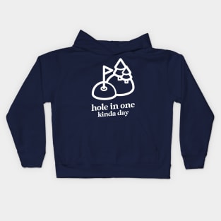 hole in one kinda day Kids Hoodie